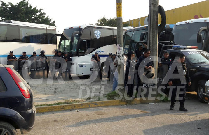 Estatales descuidan tareas de seguridad para apoyar desalojo en Cárdenas