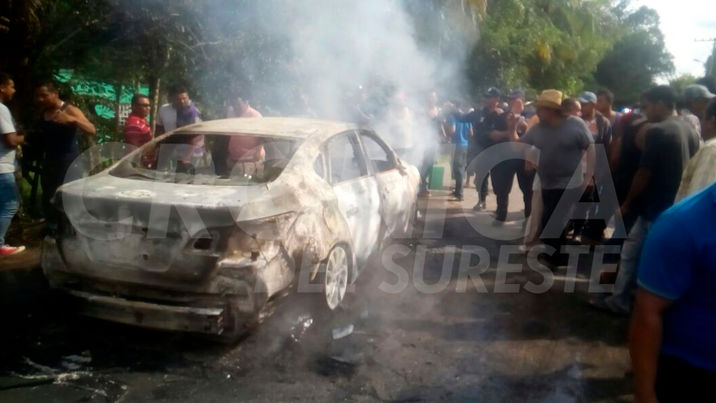 Baleado y calcinado en Cárdenas