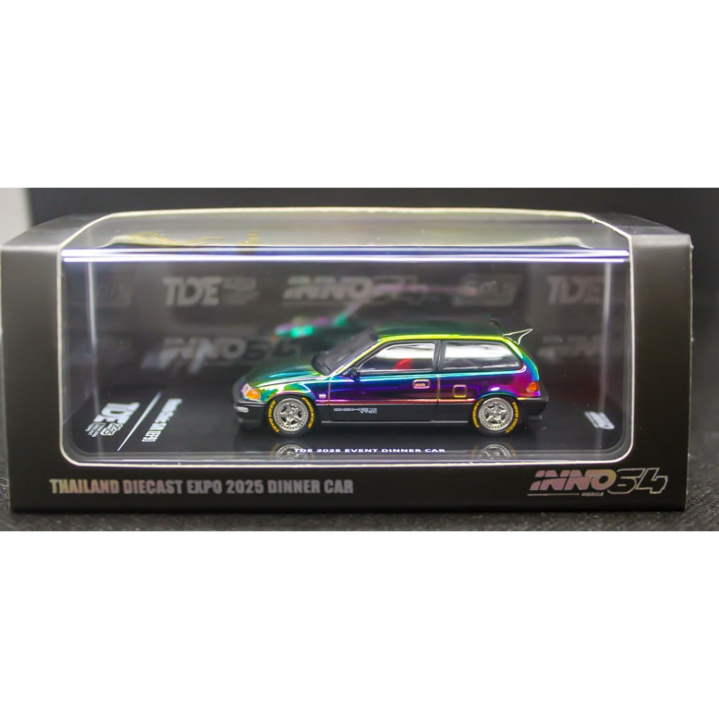 INNO64 Honda Civic SIR EF9 Chameleon Chrome Dinner   Car | Thailand Diecast Expo