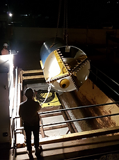 Machine in action being lowered into position