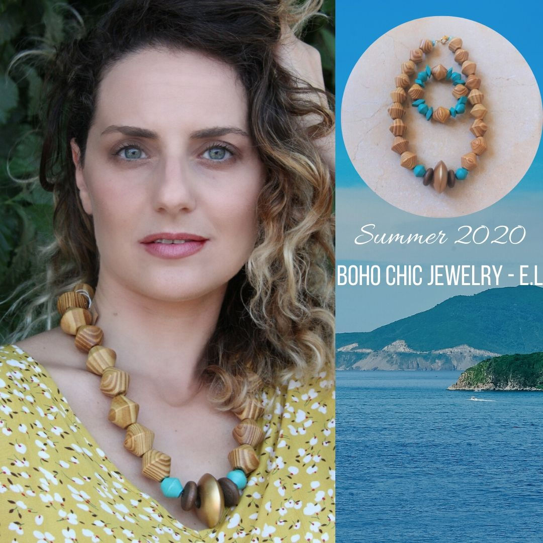 שרשרת קיץ - נעה עץ וזהב