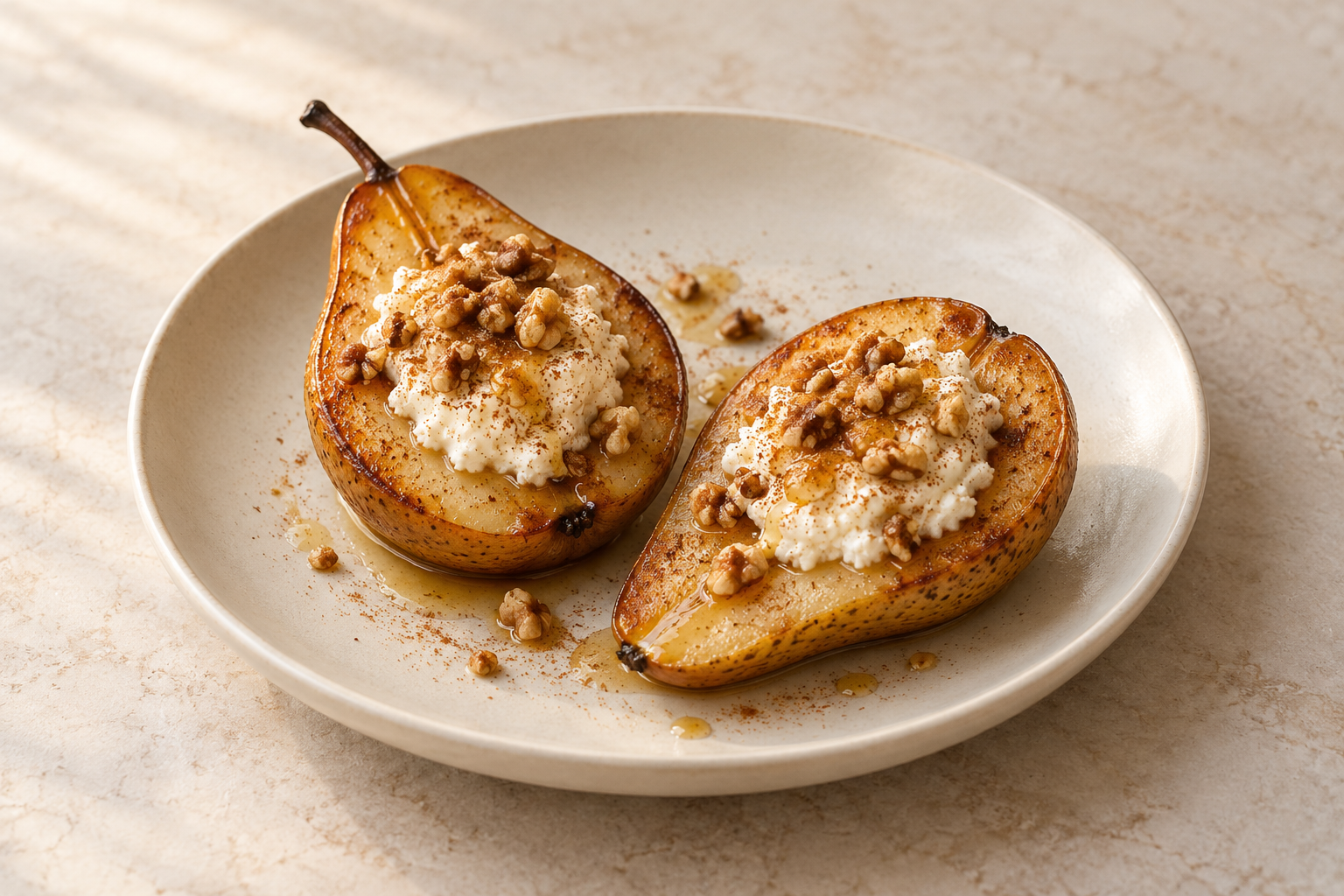 꿀리코타 배 오븐구이 / Honey Ricotta Baked Pear