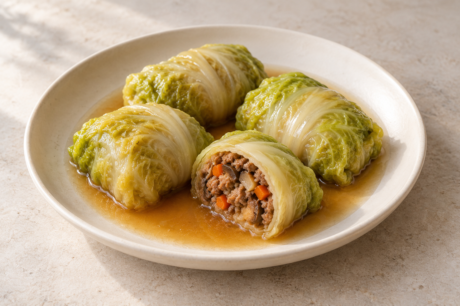 꿀간장 소고기 배추말이찜 / Honey Soy Beef Napa Cabbage Rolls