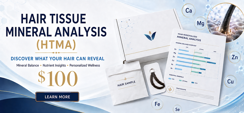 Hair tissue mineral analysis test kit and personalized mineral report, $100