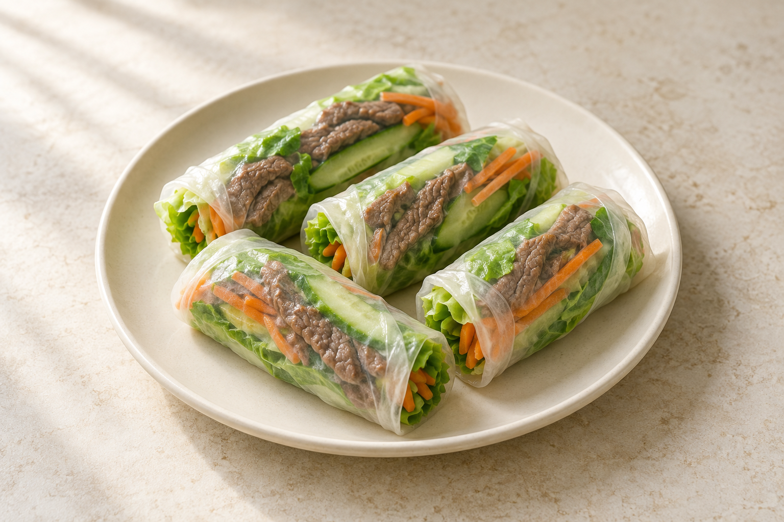 꿀간장 소고기 라이스페이퍼롤 / Honey Soy Beef Rice Paper Rolls