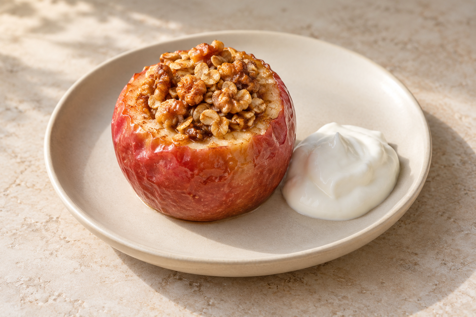 꿀호두 오트 채움 사과 / Honey Walnut Oat Stuffed Apple