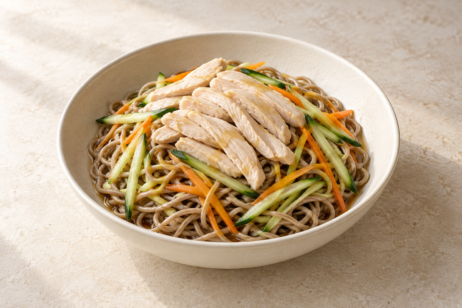 꿀간장 치킨 메밀샐러드 / Honey Soy Chicken Soba Salad