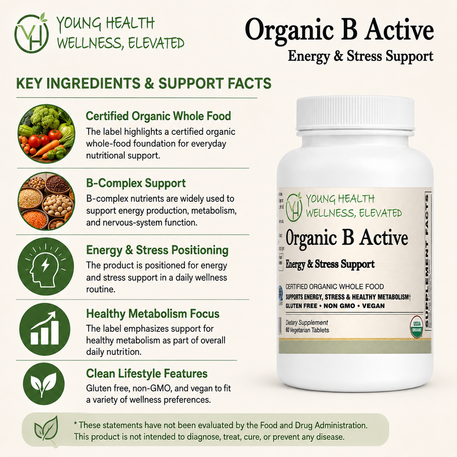 Organic B Active - Energy & Stress Support — additional product view 6