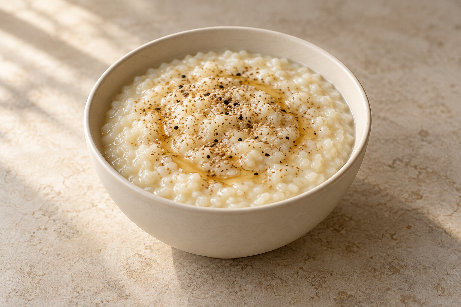 꿀참깨 라이스푸딩 / Honey Sesame Rice Pudding