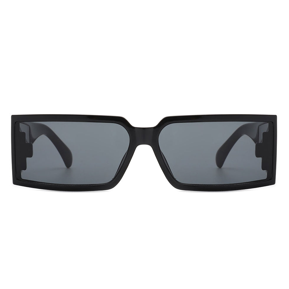 Thumbnail: Daylumin - Retro Rectangle Chunky Square Wrap Around Sunglasses