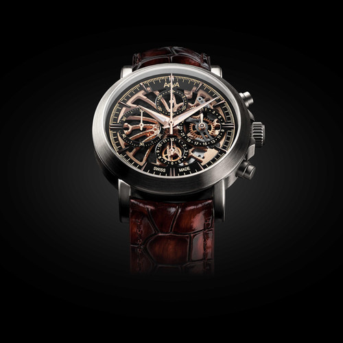 ArtyA Black Steel Chrono