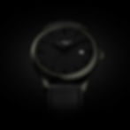 Swiss automatic watch with black enamel dial