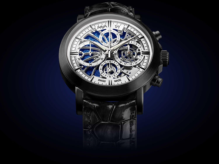 White Steel Black Chrono II