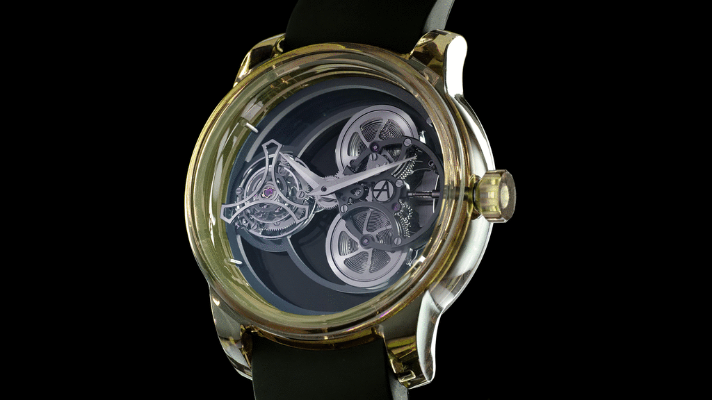 ArtyA Purity Tourbillon Caméléon Jaune & orange Edition.gif