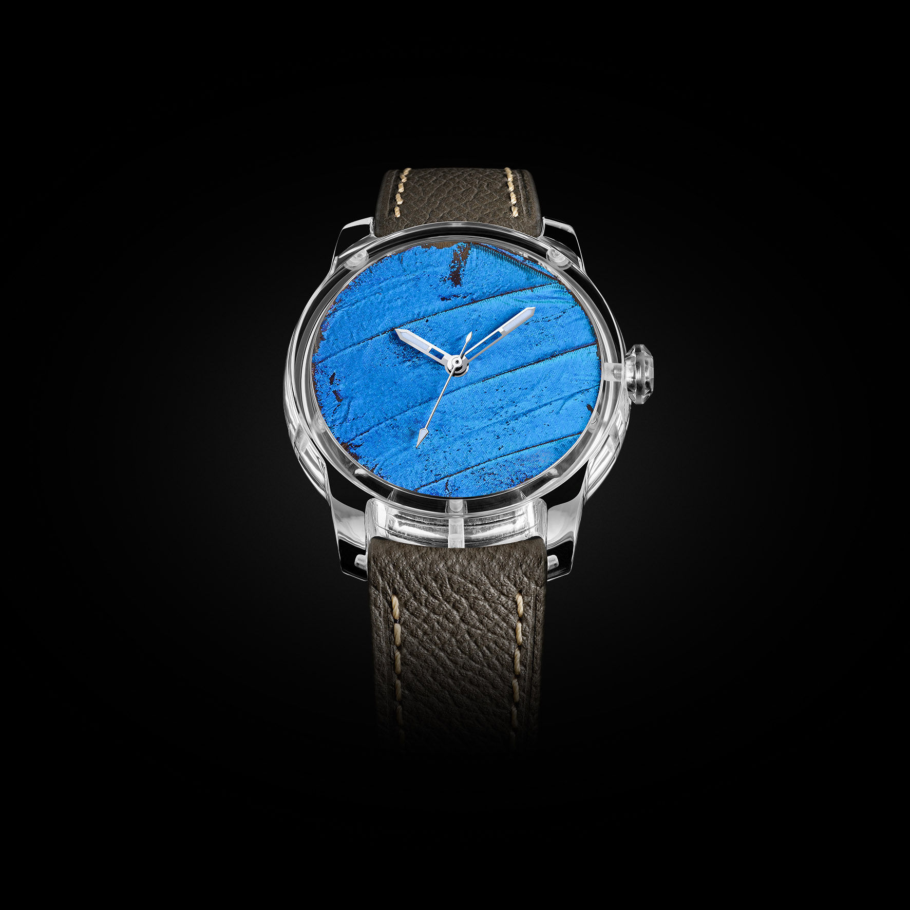 Butterfly wing dial, luxury Swiss watch