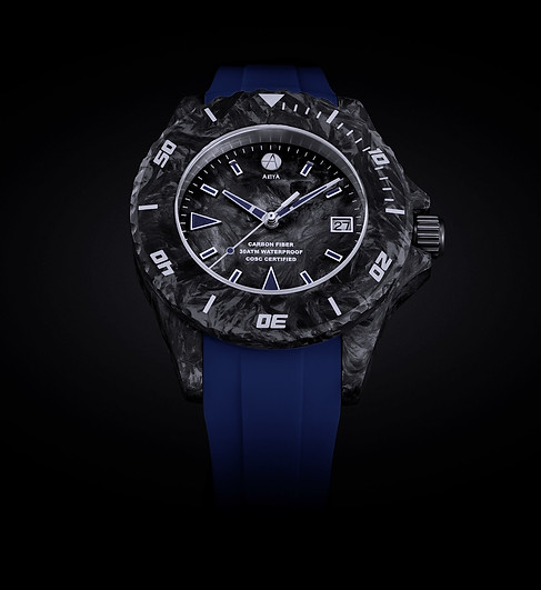 Raw Carbon divers blue collection ArtyA sports watch