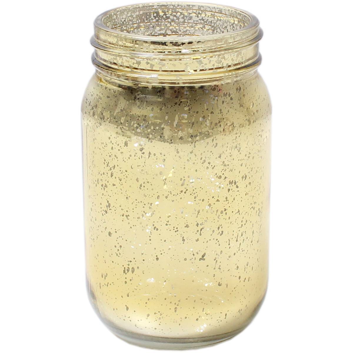 Gold Metallic Glass Jar