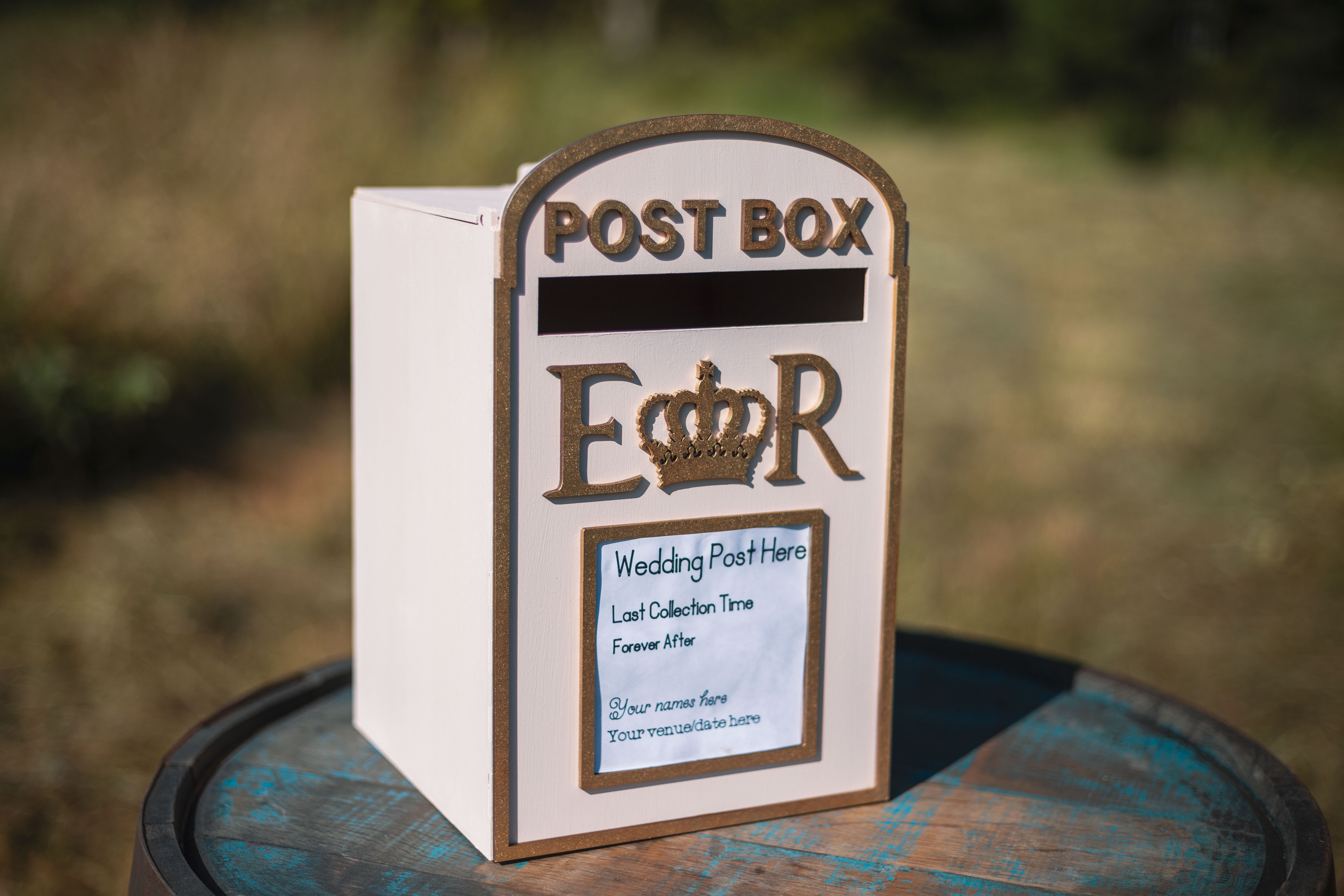 Pale Pink & Gold Post Box