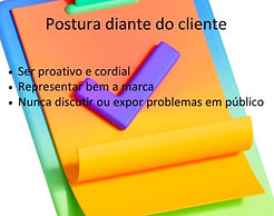 POSTURA DIANTE DO CLIENTE