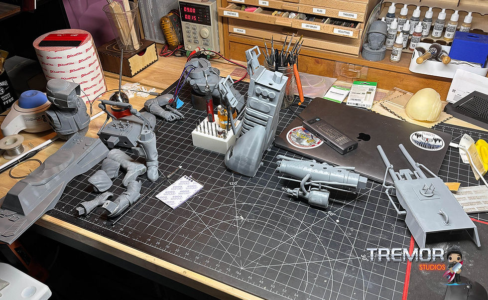 The 74-Z Speeder Bike occupies the work bench