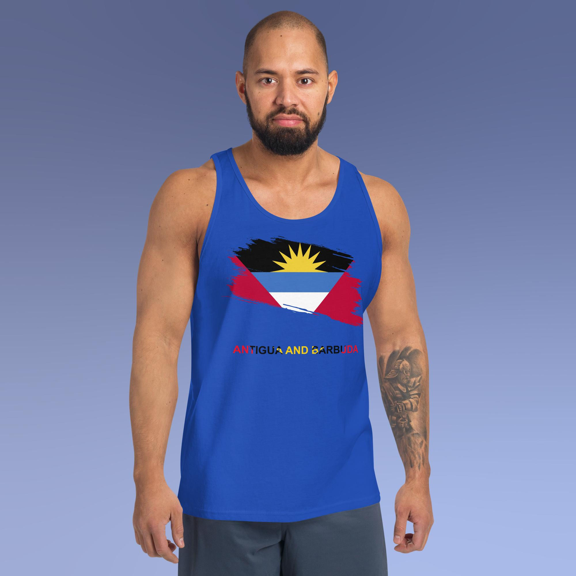 Men's Antigua & Barbuda Flag Brush Graphic Tank Top