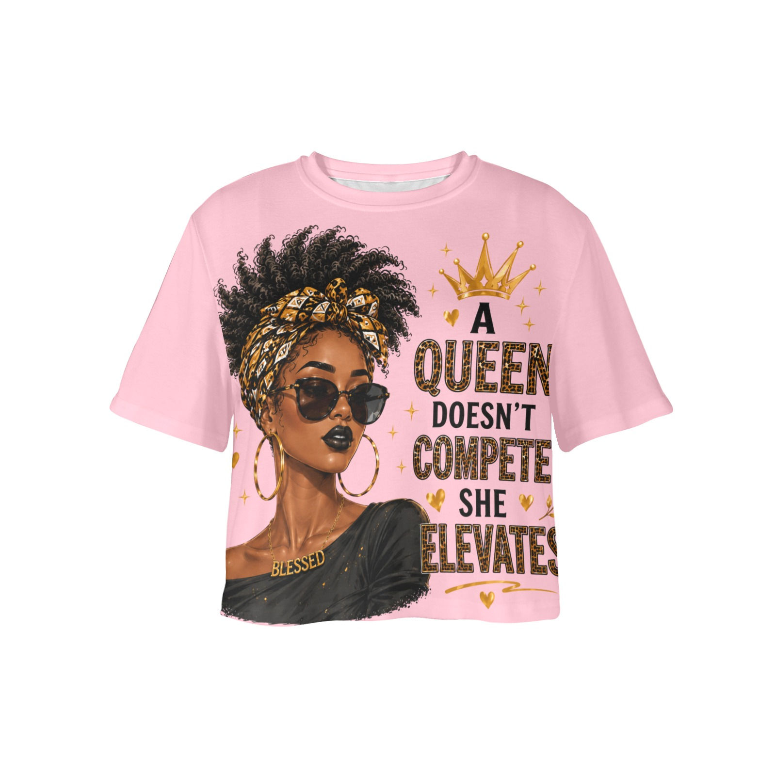 A Queen Doesn't Compete Crop T-Shirt