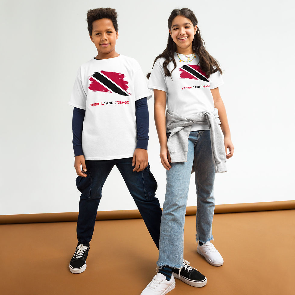 Youth Trinidad & Tobago Flag Brush Graphic classic tee