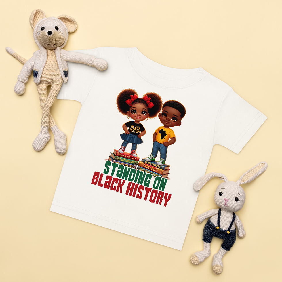 Thumbnail: Baby Standing On Black History Graphic Jersey T-shirt