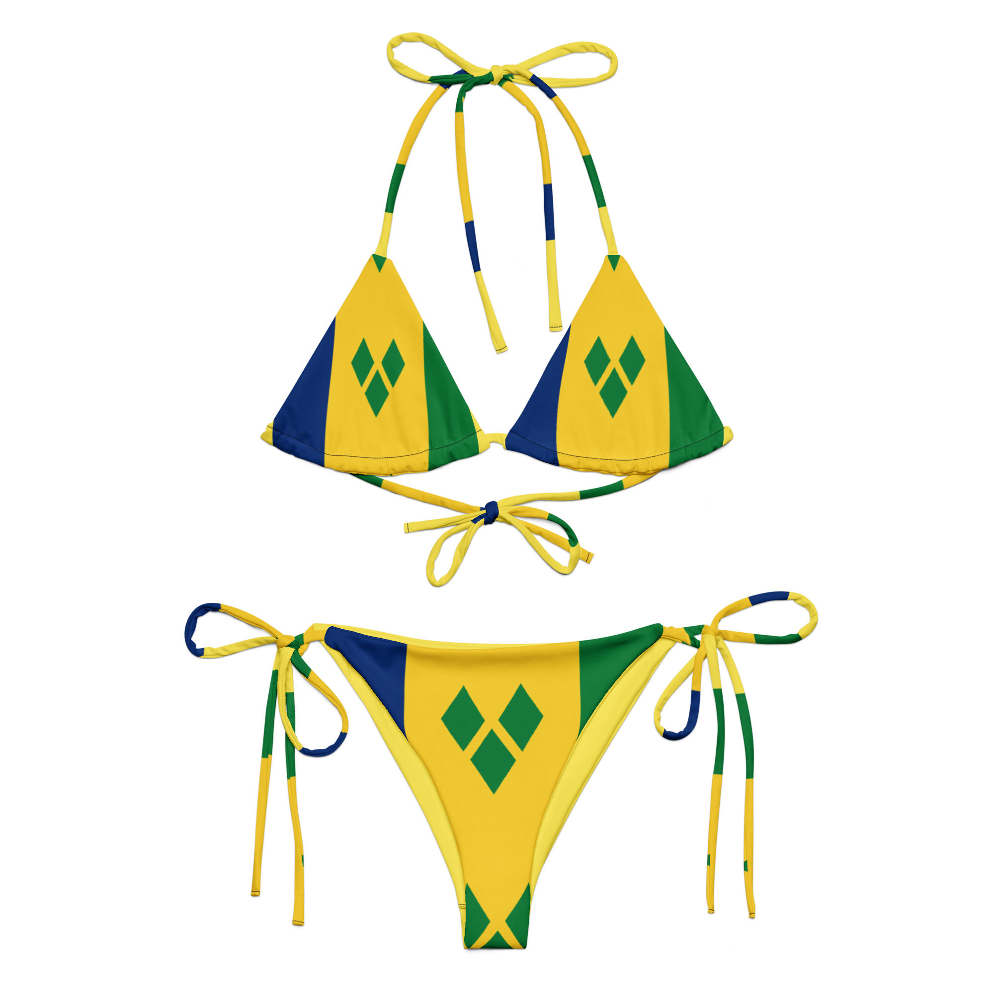 St Vincent & The Grenadines Flag String Bikini Set