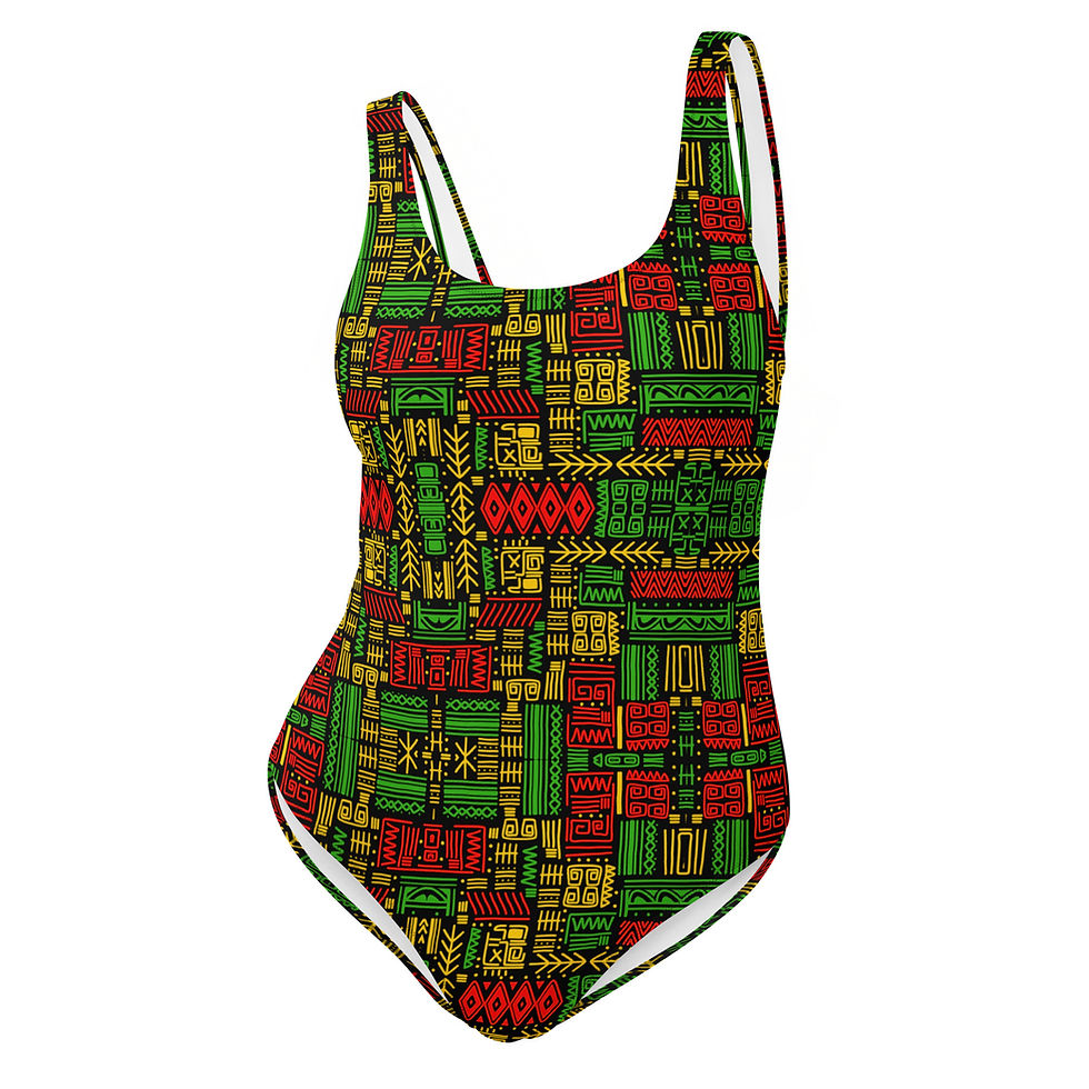 Afro Cipher One-Piece Swimsuit