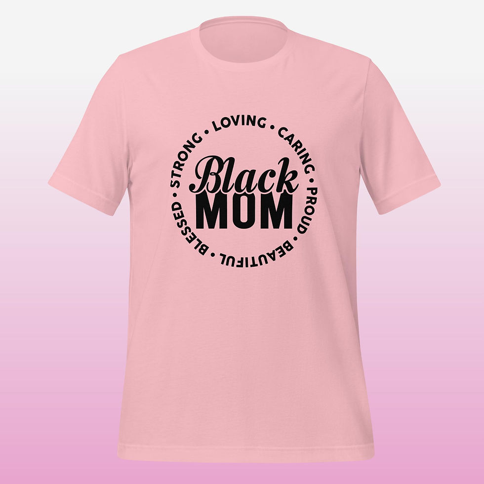 Thumbnail: Black Mom Affirmation circle t-shirt