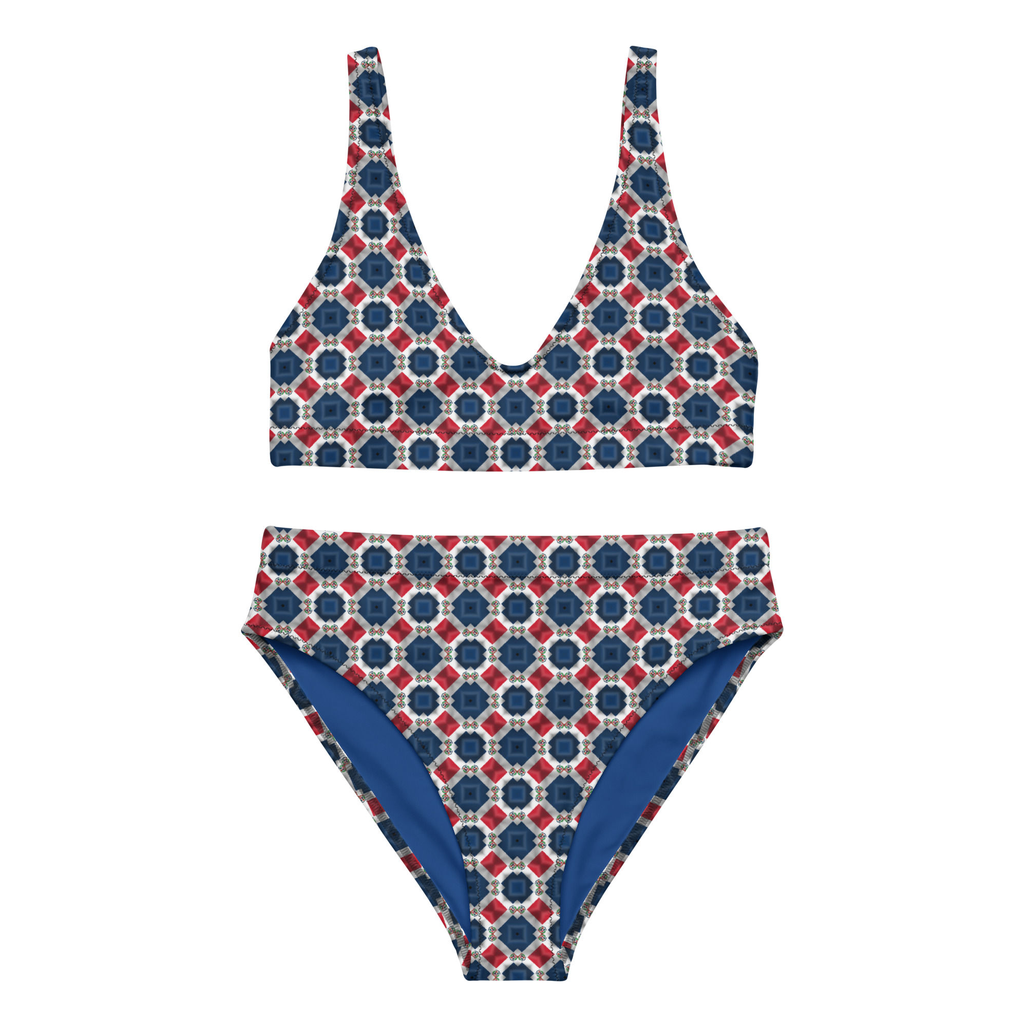Island Pulse – Dominican Republic High-Waisted Bikini Set