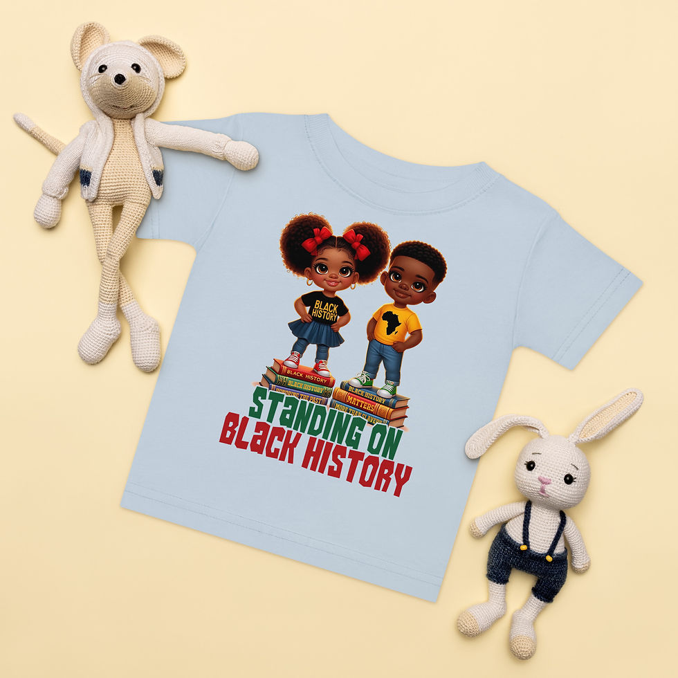 Thumbnail: Baby Standing On Black History Graphic Jersey T-shirt