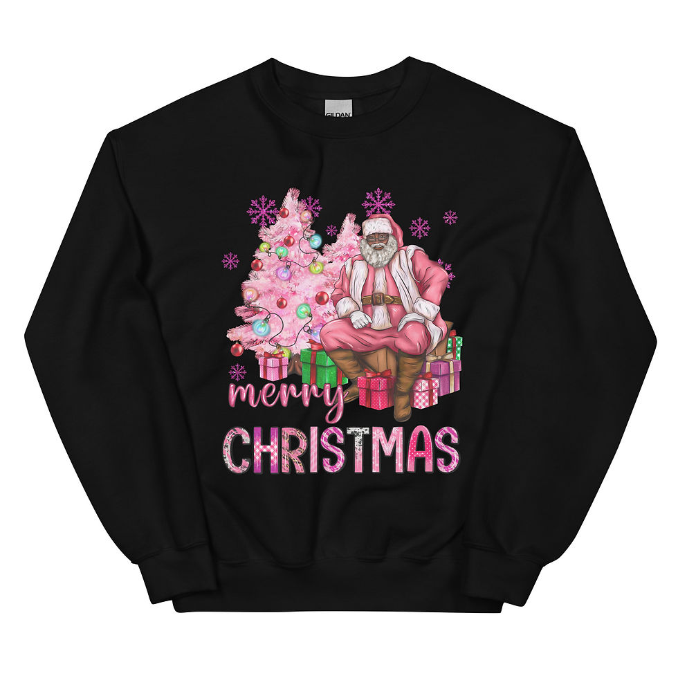 Merry Christmas Pink Graphic Unisex Sweatshirt