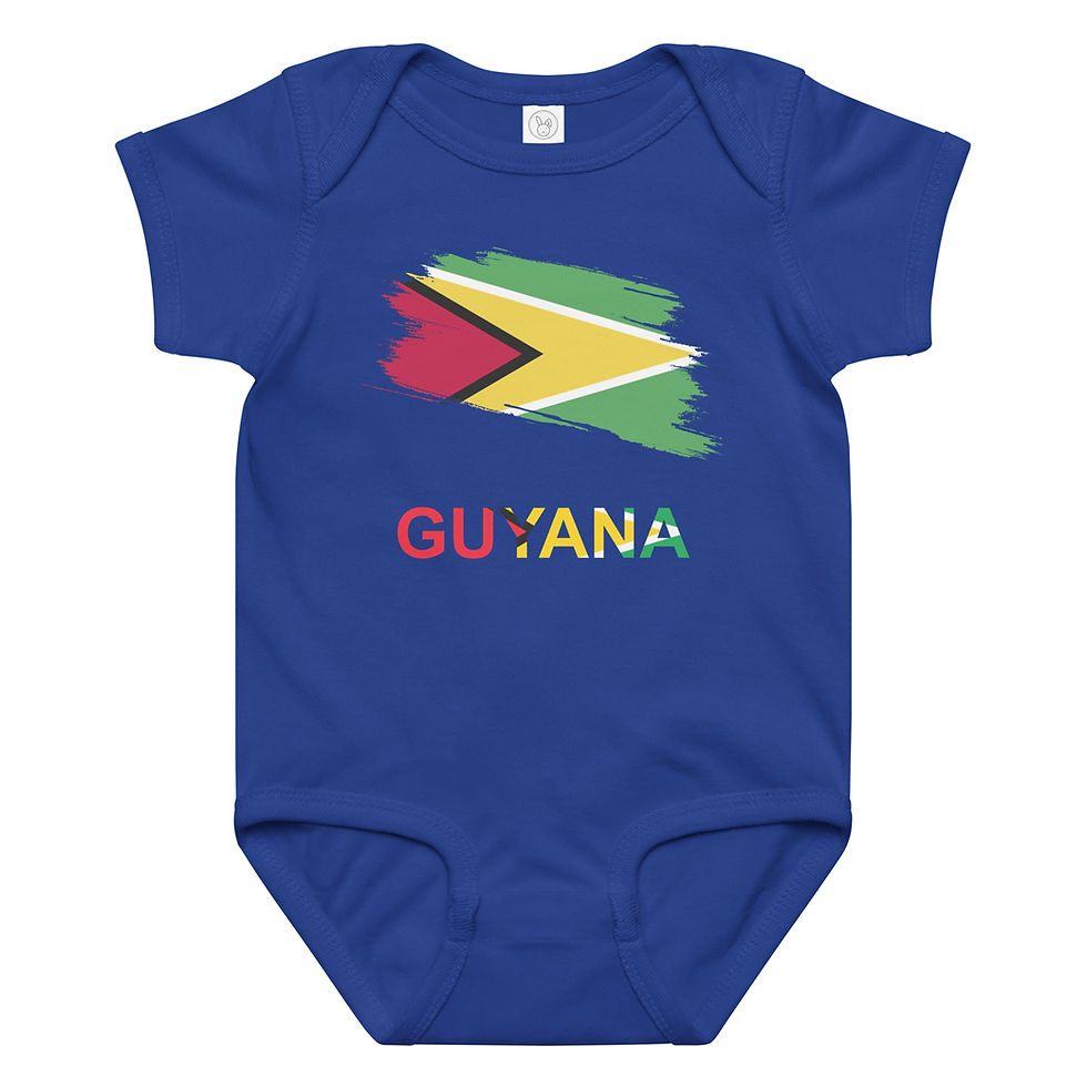 Thumbnail: Baby Guyana Flag Brush jersey bodysuit