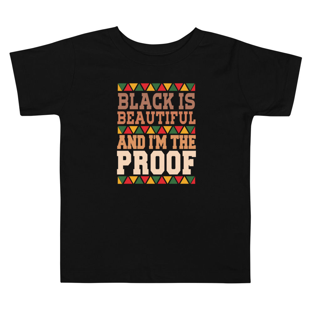 Toddler Black Is Beautiful triangle graphic tee