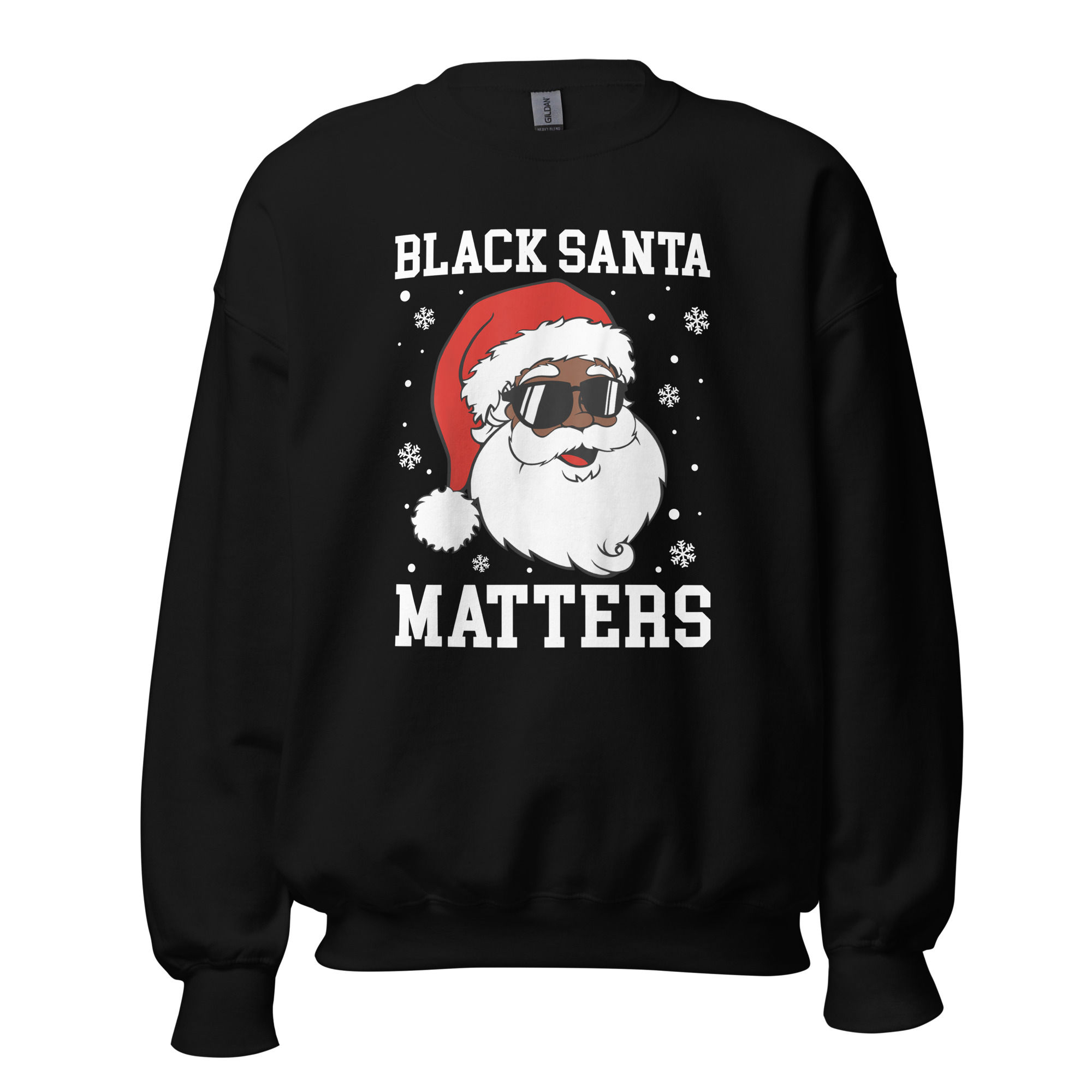 Black Santa Matters Graphic Unisex Sweatshirt
