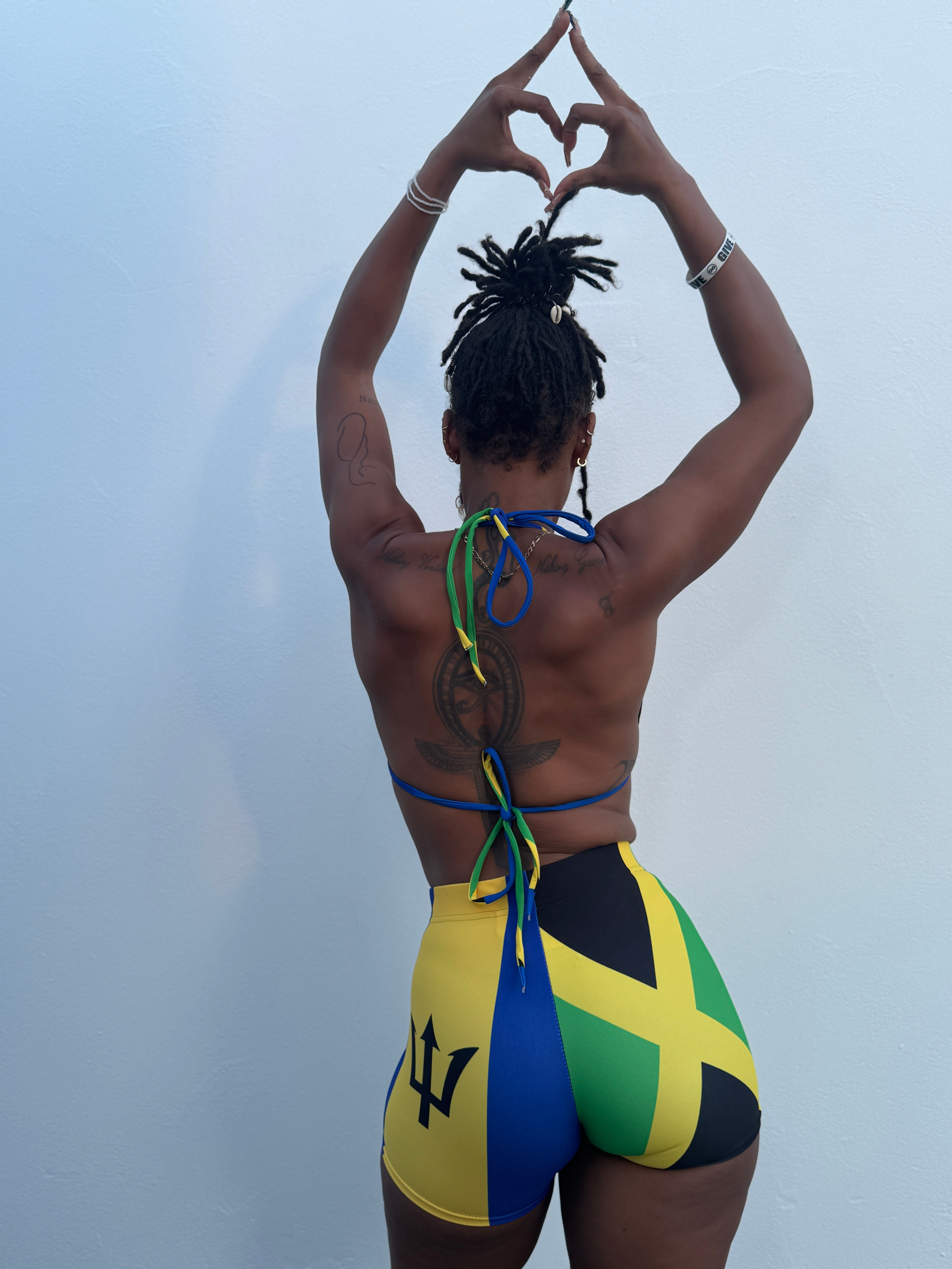 Womens Hybrid Flag Shorts