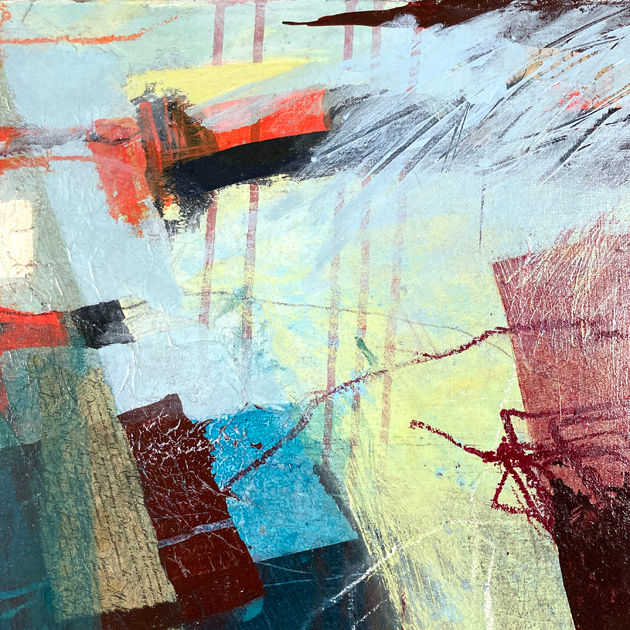Thumbnail: Detail of abstract painting by Annabel Eley