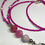 Thumbnail: Barbie Pink & Silver Rhinestone Bubblegum Beaded Lanyard