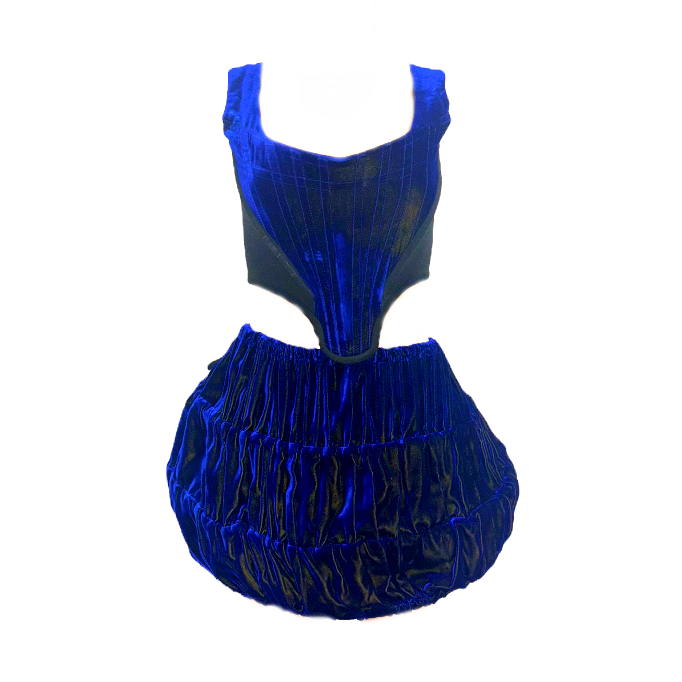 VIVIENNE WESTWOOD BLUE CORSET & SKIRT SET