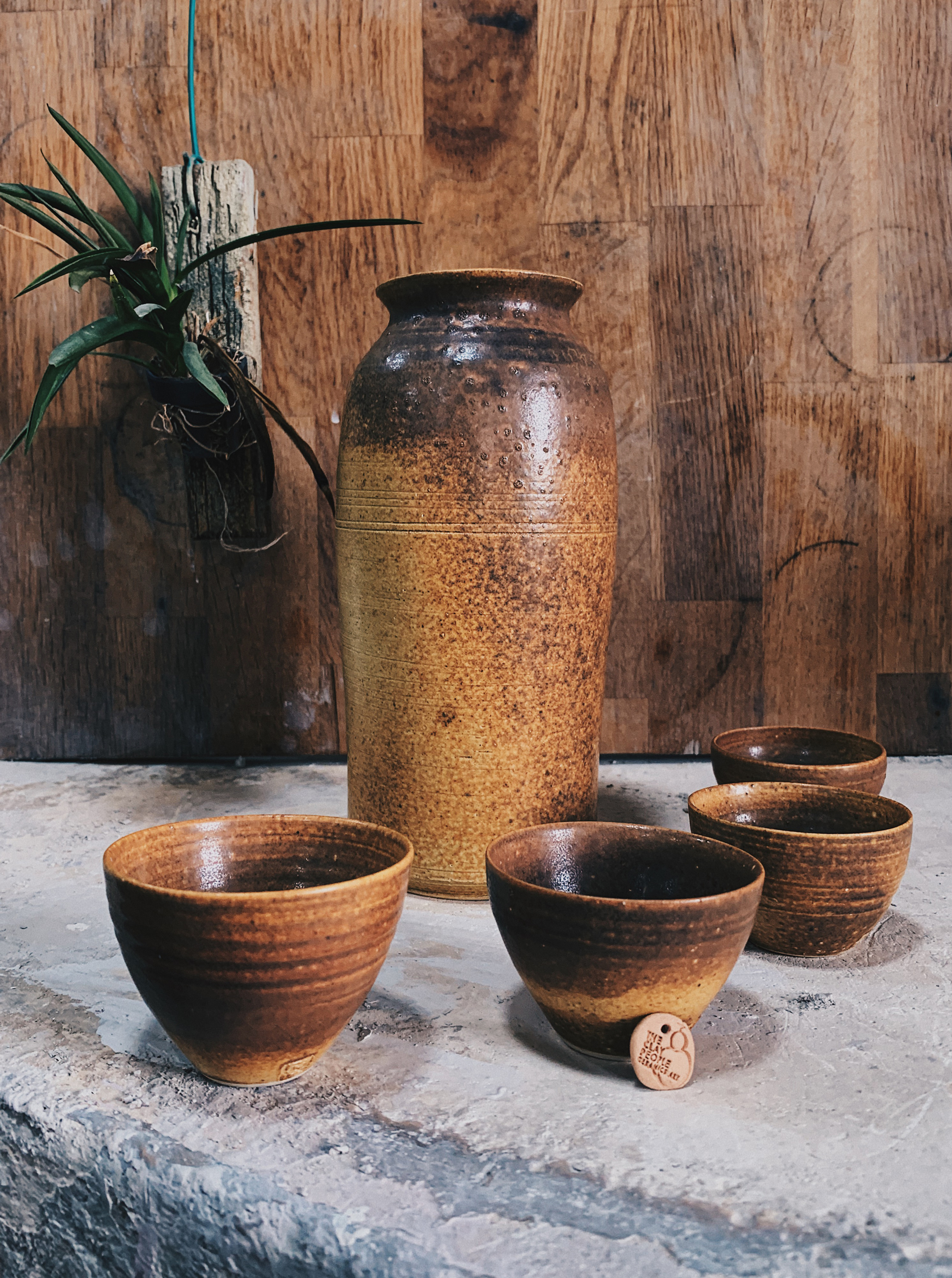 Sienna Vase and Tea Cup Set
