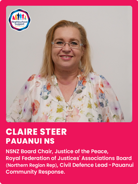 Claire Steer - NSNZ Board + Civil Defence Lead Pauanui