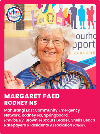 Margaret Faed - Rodney NS - Mahurangi East Community Emergency Network