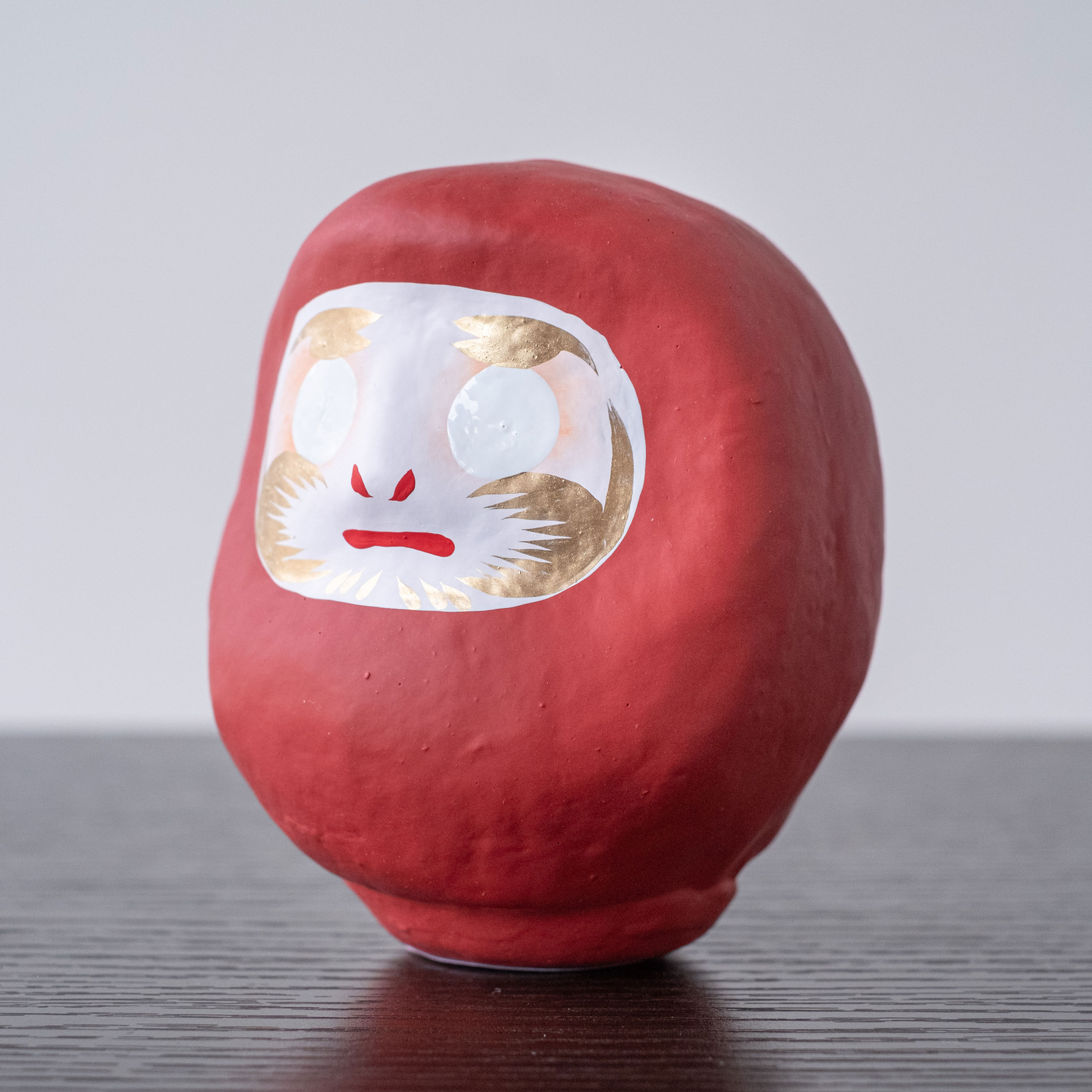 はっぴーだるま 9cm 深紅色