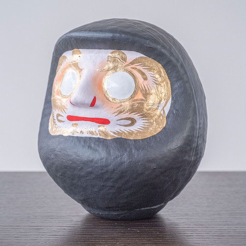 はっぴーだるま 16cm 漆黒色 | HappyDaruma&Tokyo | 東京都足立区