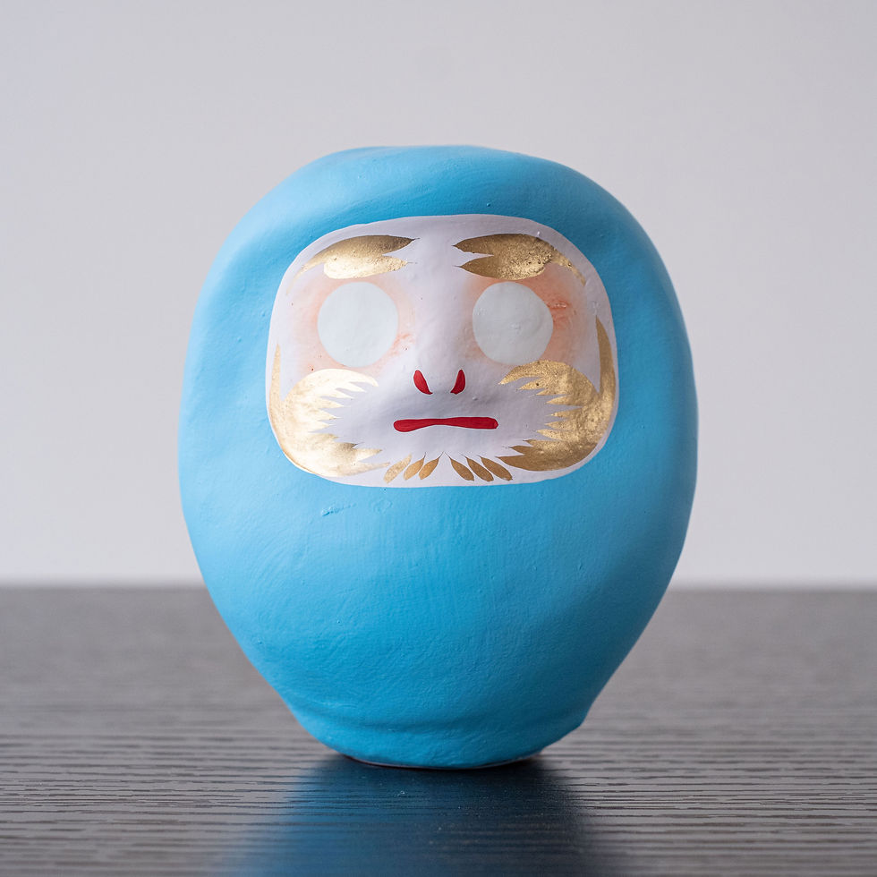 はっぴーだるま 9cm 朝露色