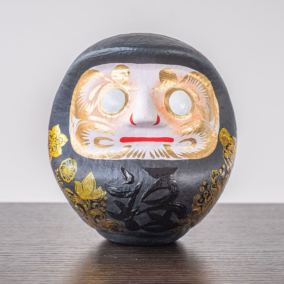 はっぴーだるま「雅(みやび)」漆黒色