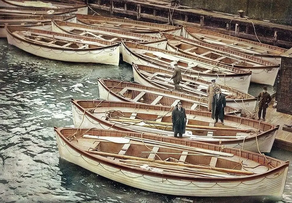 Titanic's lifeboats In The Harbor