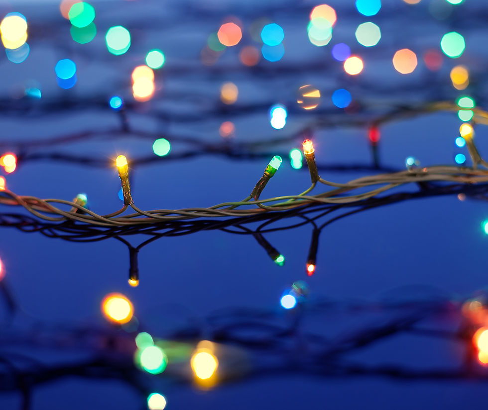 Luces navideñas en el árbol